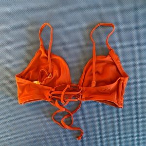 Bikini Top Plunge Rust Red Medium Strappy Burnt Orange